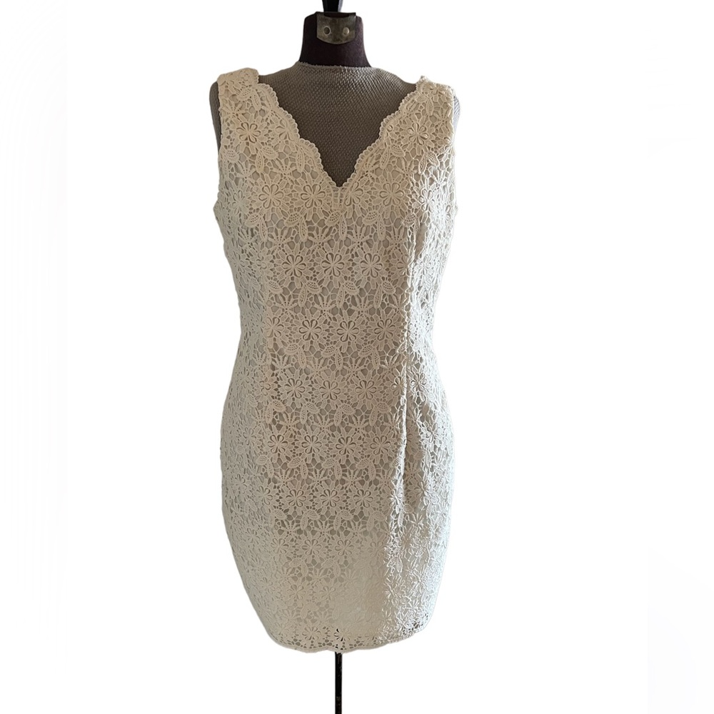 Ann Taylor white lace dress. Size 10